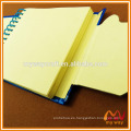 2016 nuevos productos promocionales mini cuaderno espiral con papel amarillo para el suministro de la escuela